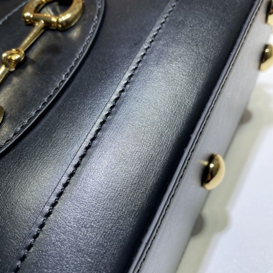 Fake Gucci Horsebit 1955 Mini Top Handle Bag 640716 Black Replica Replica Gucci Horsebit 1955 Mini Top Handle Bag 640716 Black