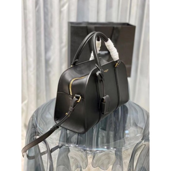 Fake YSL Saint Laurent Lock Baby Duffle Bag Black Replica Replica YSL Saint Laurent Lock Baby Duffle Bag Black