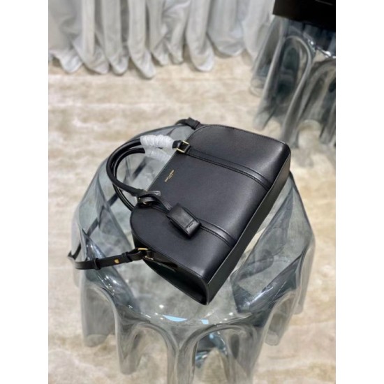 Fake YSL Saint Laurent Lock Baby Duffle Bag Black Replica Replica YSL Saint Laurent Lock Baby Duffle Bag Black