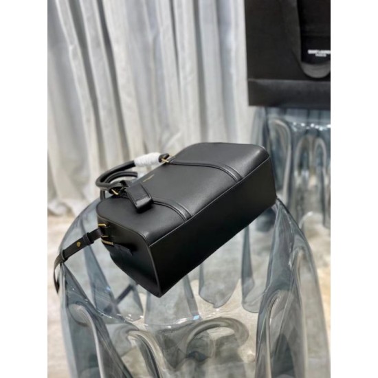 Fake YSL Saint Laurent Lock Baby Duffle Bag Black Replica Replica YSL Saint Laurent Lock Baby Duffle Bag Black