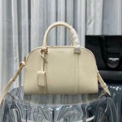 Replica YSL Saint Laurent Lock Baby Duffle Bag Beige