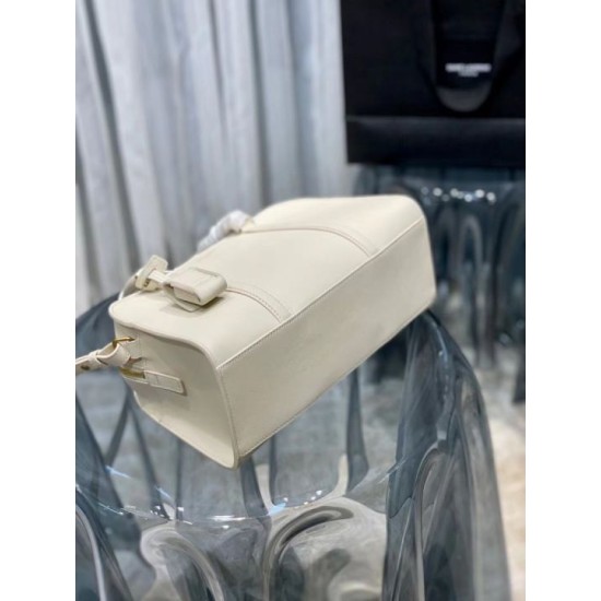 Replica YSL Saint Laurent Lock Baby Duffle Bag Beige Replica YSL Saint Laurent Lock Baby Duffle Bag Beige