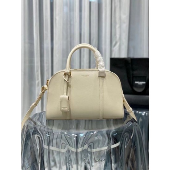 Replica YSL Saint Laurent Lock Baby Duffle Bag Beige Replica YSL Saint Laurent Lock Baby Duffle Bag Beige
