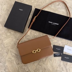 Replica YSL Saint Laurent Le Maillon Satchel Bag Brown