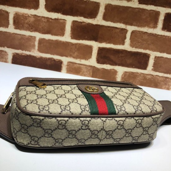 Replica Gucci Ophidia GG Belt Bag 574796 Brown Fake Gucci Ophidia GG Belt Bag 574796 Brown Replica