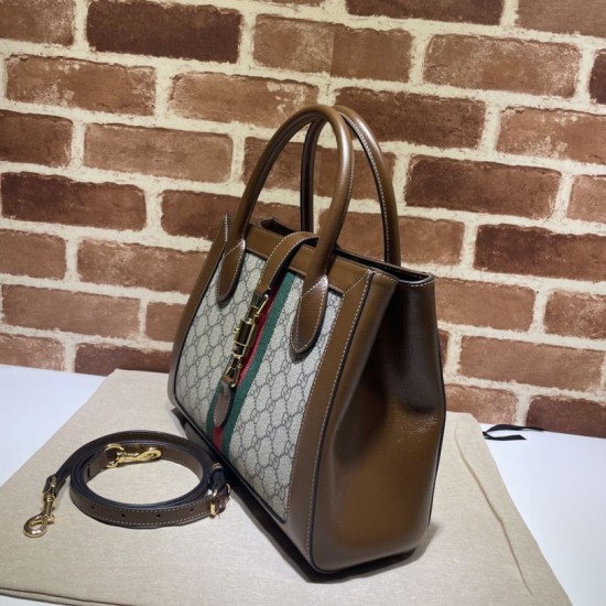 Replica Gucci Jackie 1961 Medium Tote Bag 649016 Brown