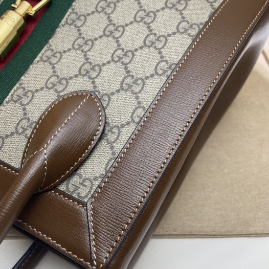 Replica Gucci Jackie 1961 Medium Tote Bag 649016 Brown