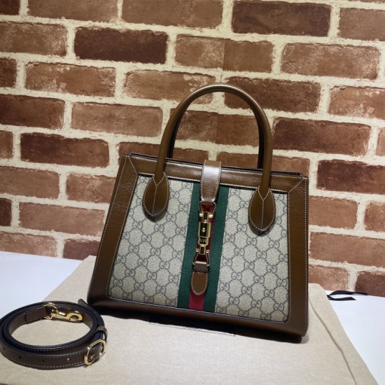 Replica Gucci Jackie 1961 Medium Tote Bag 649016 Brown