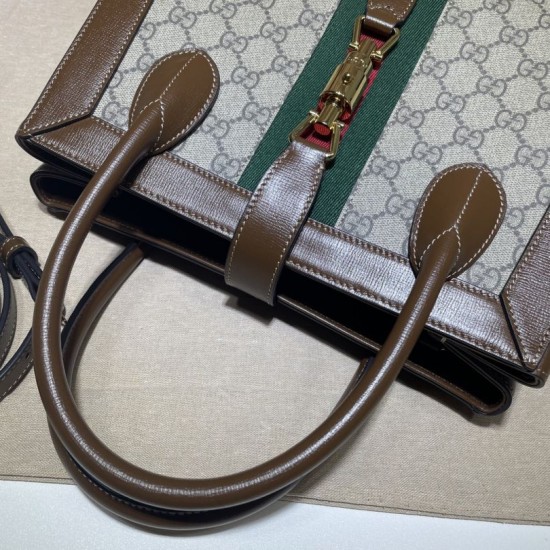 Replica Gucci Jackie 1961 Medium Tote Bag 649016 Brown