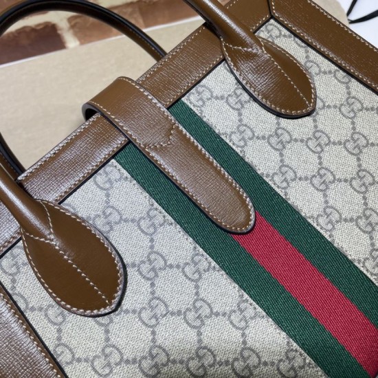 Replica Gucci Jackie 1961 Medium Tote Bag 649016 Brown