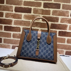 Fake Gucci Jackie 1961 Medium Tote Bag 649016 Brown Replica