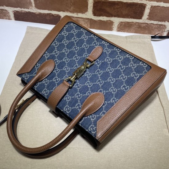 Replica Gucci Jackie 1961 Medium Tote Bag 649016 Brown Fake Gucci Jackie 1961 Medium Tote Bag 649016 Brown Replica