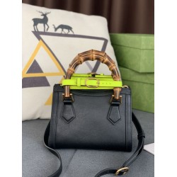 Fake Gucci Diana Mini Tote Bag ‎655661 Black Replica