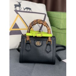 Fake Gucci Diana Mini Tote Bag ‎655661 Black Replica