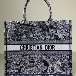 Replica Christian Dior Book Tote Dark Blue