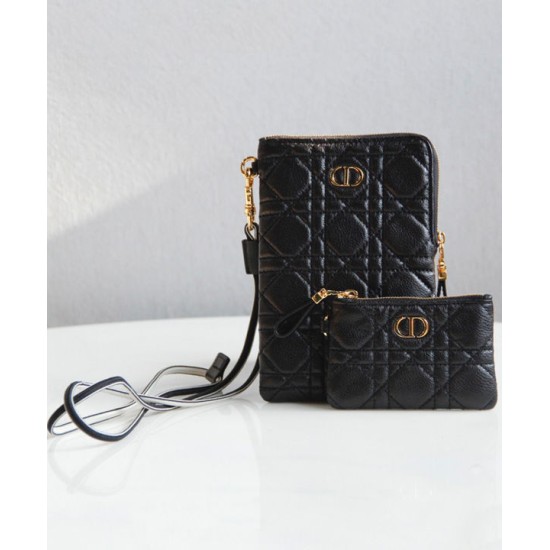 Replica Christian Dior Caro Multifunctional Pouch Black Fake Christian Dior Caro Multifunctional Pouch Black Replica