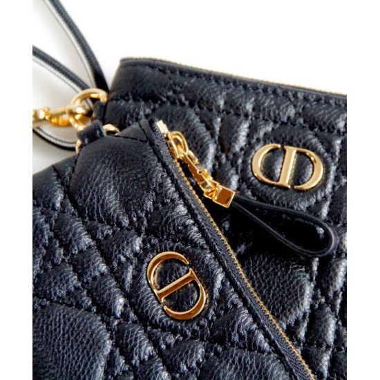 Replica Christian Dior Caro Multifunctional Pouch Black Fake Christian Dior Caro Multifunctional Pouch Black Replica