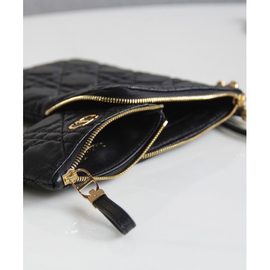 Replica Christian Dior Caro Multifunctional Pouch Black Fake Christian Dior Caro Multifunctional Pouch Black Replica