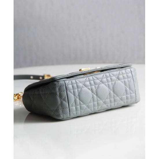 Fake Christian Dior Dior Caro Bag Gray Replica Replica Christian Dior Dior Caro Bag Gray
