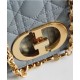 Fake Christian Dior Dior Caro Bag Gray Replica Replica Christian Dior Dior Caro Bag Gray