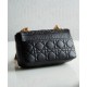 Replica Christian Dior Dior Caro Bag Black Replica Christian Dior Dior Caro Bag Black