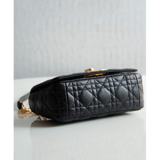 Replica Christian Dior Dior Caro Bag Black Replica Christian Dior Dior Caro Bag Black