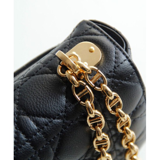 Replica Christian Dior Dior Caro Bag Black Replica Christian Dior Dior Caro Bag Black
