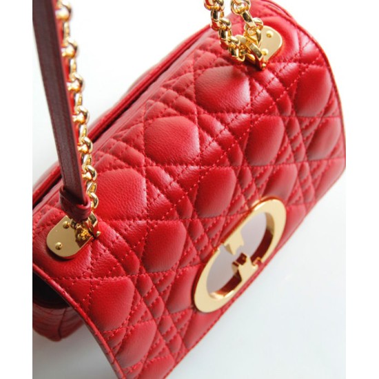 Replica Christian Dior Small Dior Caro Bag Red Fake Christian Dior Small Dior Caro Bag Red Replica