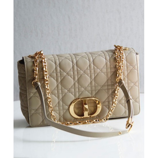 Replica Christian Dior Large Dior Caro Bag Apricot Replica Christian Dior Large Dior Caro Bag Apricot