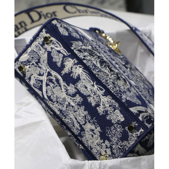 Replica Christian Dior Medium Lady D-Lite Bag Dark Blue Replica Christian Dior Medium Lady D-Lite Bag Dark Blue