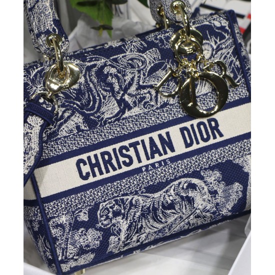 Replica Christian Dior Medium Lady D-Lite Bag Dark Blue Replica Christian Dior Medium Lady D-Lite Bag Dark Blue
