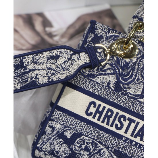 Replica Christian Dior Medium Lady D-Lite Bag Dark Blue Replica Christian Dior Medium Lady D-Lite Bag Dark Blue