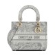 Fake Christian Dior Medium Lady D-Lite Bag Gray Replica Replica Christian Dior Medium Lady D-Lite Bag Gray