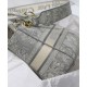 Fake Christian Dior Medium Lady D-Lite Bag Gray Replica Replica Christian Dior Medium Lady D-Lite Bag Gray