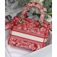 Replica Christian Dior Medium Lady D-Lite Bag Red Fake Christian Dior Medium Lady D-Lite Bag Red Replica