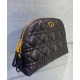 Fake Christian Dior Caro Cosmetic Bag Black Replica Replica Christian Dior Caro Cosmetic Bag Black