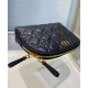 Fake Christian Dior Caro Cosmetic Bag Black Replica Replica Christian Dior Caro Cosmetic Bag Black