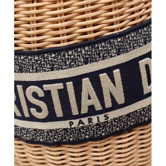 Replica Christian Dior Wicker Bucket Bag Apricot Replica Christian Dior Wicker Bucket Bag Apricot