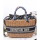 Fake Christian Dior Wicker Basket Bag Apricot Replica Replica Christian Dior Wicker Basket Bag Apricot