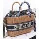 Fake Christian Dior Wicker Basket Bag Apricot Replica Replica Christian Dior Wicker Basket Bag Apricot