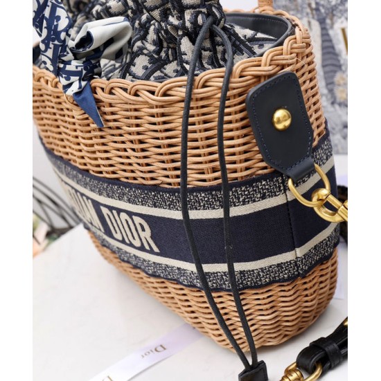 Fake Christian Dior Wicker Basket Bag Apricot Replica Replica Christian Dior Wicker Basket Bag Apricot