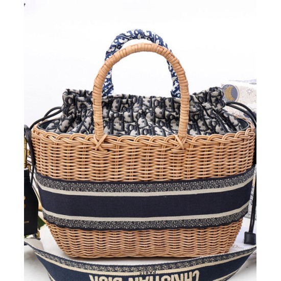 Fake Christian Dior Wicker Basket Bag Apricot Replica Replica Christian Dior Wicker Basket Bag Apricot