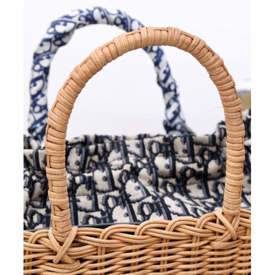 Fake Christian Dior Wicker Basket Bag Apricot Replica Replica Christian Dior Wicker Basket Bag Apricot