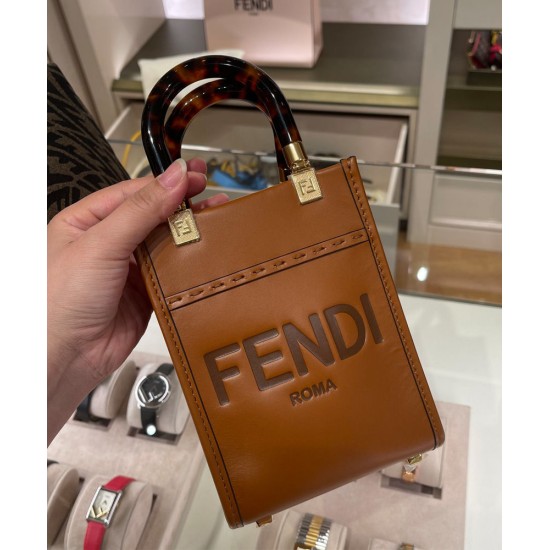 Replica Mini Sunshine Shopper 8BS051 Coffee Fake Mini Sunshine Shopper 8BS051 Coffee Replica