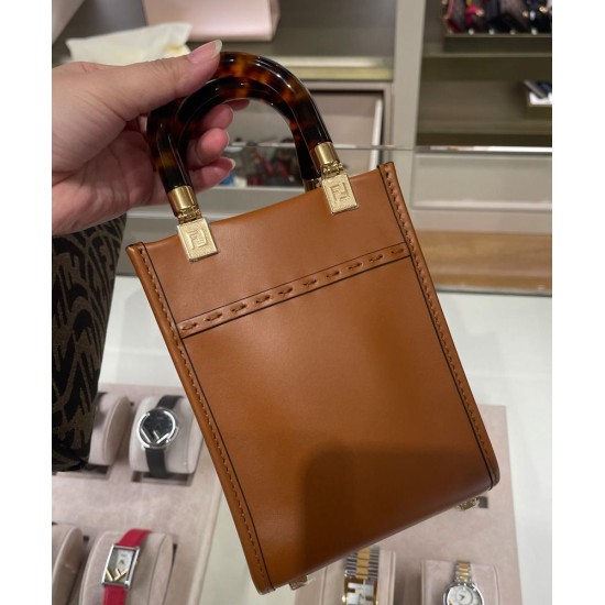 Replica Mini Sunshine Shopper 8BS051 Coffee Fake Mini Sunshine Shopper 8BS051 Coffee Replica