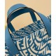 Fake Shopper Glazed Canvas Bag 8BH357 Blue Replica Replica Shopper Glazed Canvas Bag 8BH357 Blue