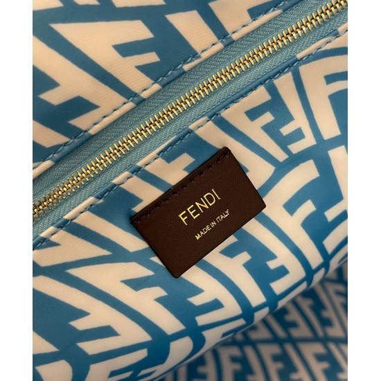 Fake Shopper Glazed Canvas Bag 8BH357 Blue Replica Replica Shopper Glazed Canvas Bag 8BH357 Blue