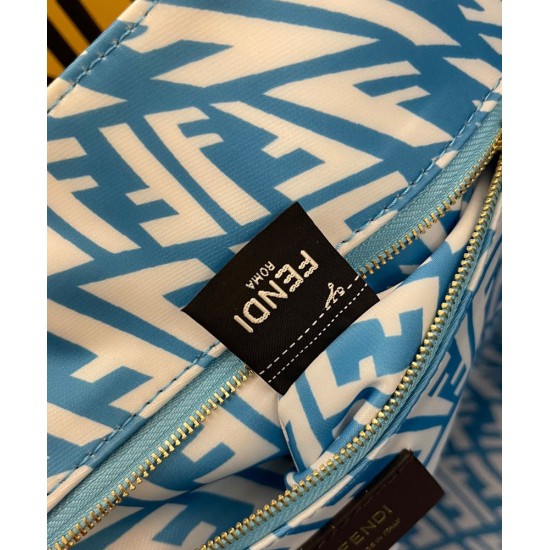 Fake Shopper Glazed Canvas Bag 8BH357 Blue Replica Replica Shopper Glazed Canvas Bag 8BH357 Blue