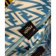 Fake Shopper Glazed Canvas Bag 8BH357 Blue Replica Replica Shopper Glazed Canvas Bag 8BH357 Blue