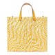 Replica Shopper Glazed Canvas Bag 8BH357 Yellow Fake Shopper Glazed Canvas Bag 8BH357 Yellow Replica